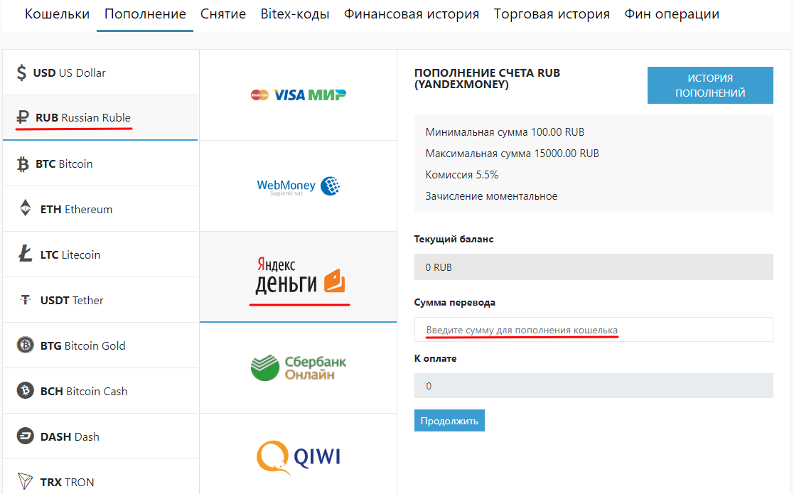купить биткоин через Яндекс Деньги